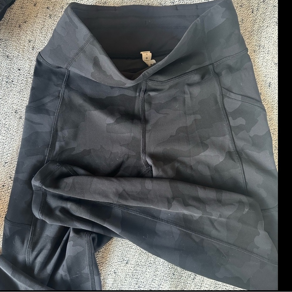Lululemon Wunder Under Leggings Black Camo High Rise 25” NWOT